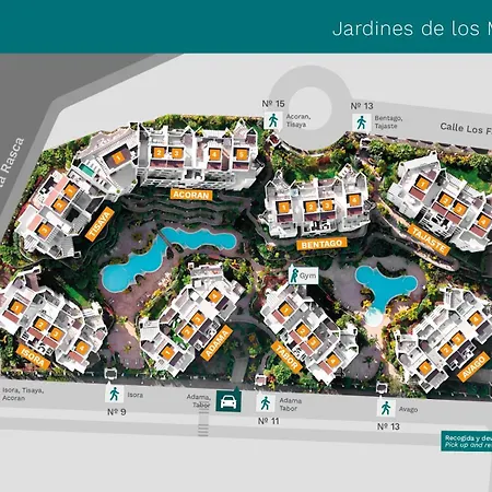 Дом отдыха Jardines - Avago 2 1 Pool View 2b *
